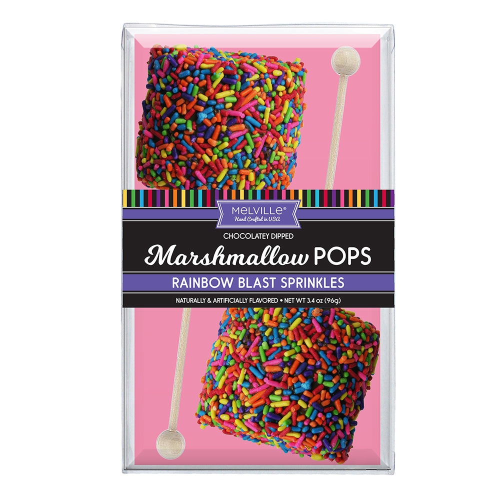 Giant Marshmallow Pops - Rainbow Sprinkle
