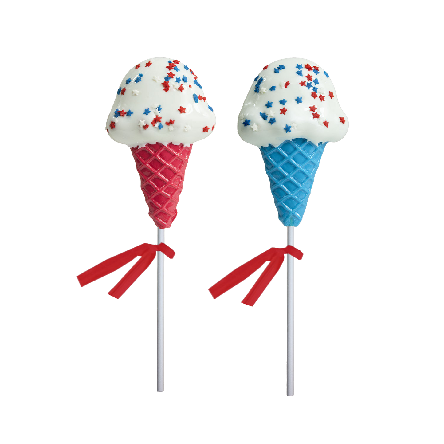 Patriotic Confetti Ice Cream Lollipops - Assorted