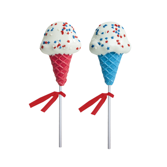 Patriotic Confetti Ice Cream Lollipops - Assorted