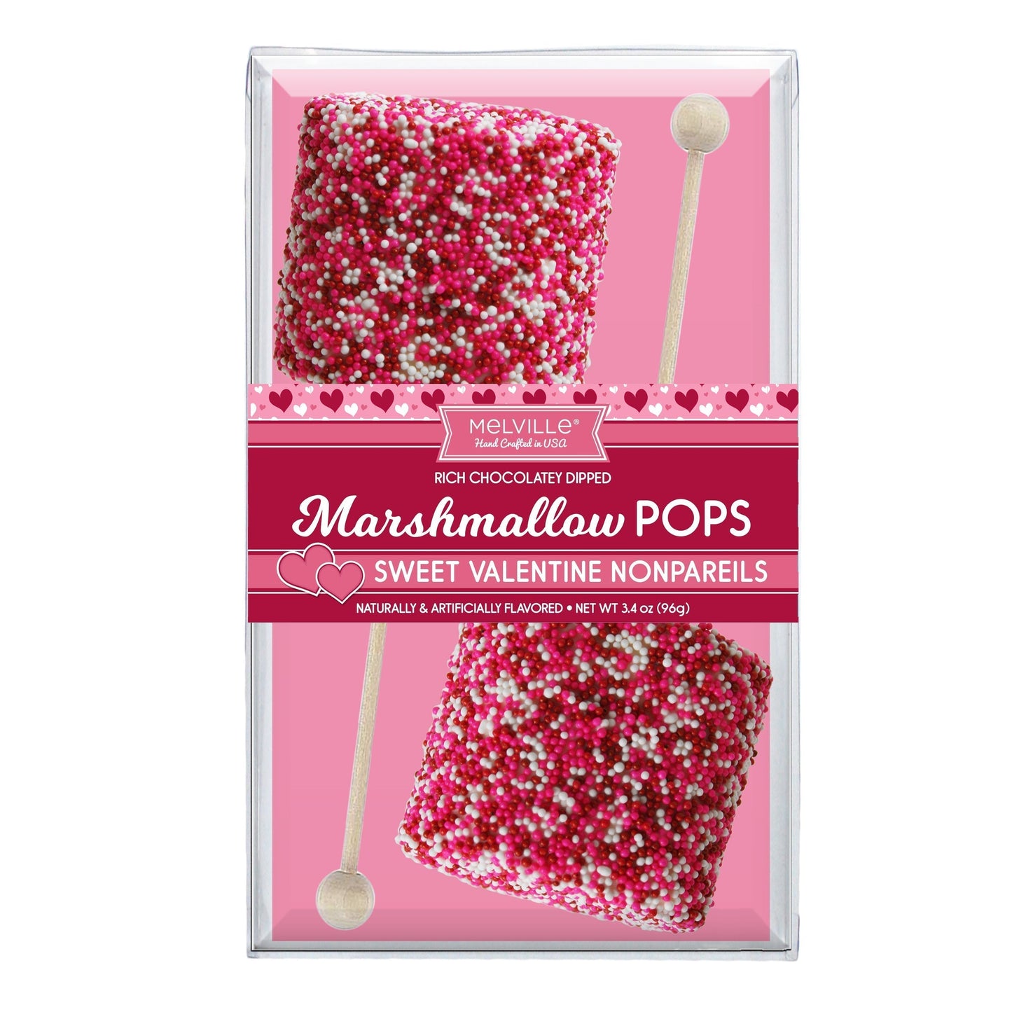 Giant Marshmallow Pops - Nonpareils White Chocolatey Coating