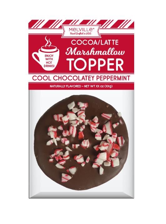 Dark Chocolatey Coated Marshmallow Toppers with Peppermint