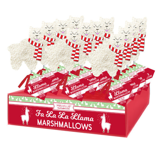 Holiday Llama Marshmallow Pops