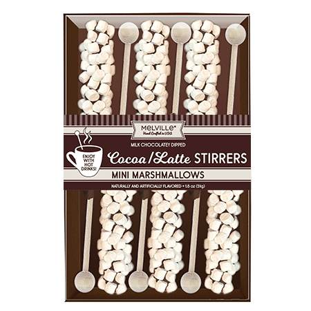 Mini Marshmallow Stirrers - Milk Chocolatey Dipped