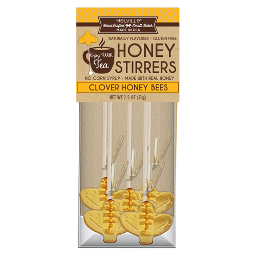Honey Dippers & Stirrers - 5ct Gusset Bag - Honey Bee Clover