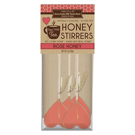 Honey Dippers & Stirrers - 4ct Gusset Bag - Mini Heart Rose