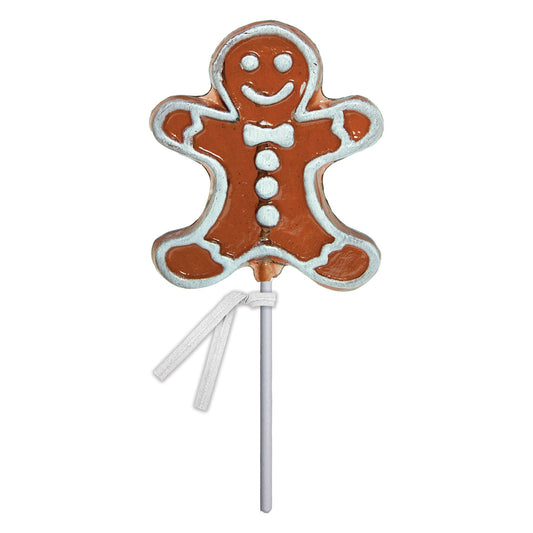 Frosted Gingerbread Man Lollipops - Bulk