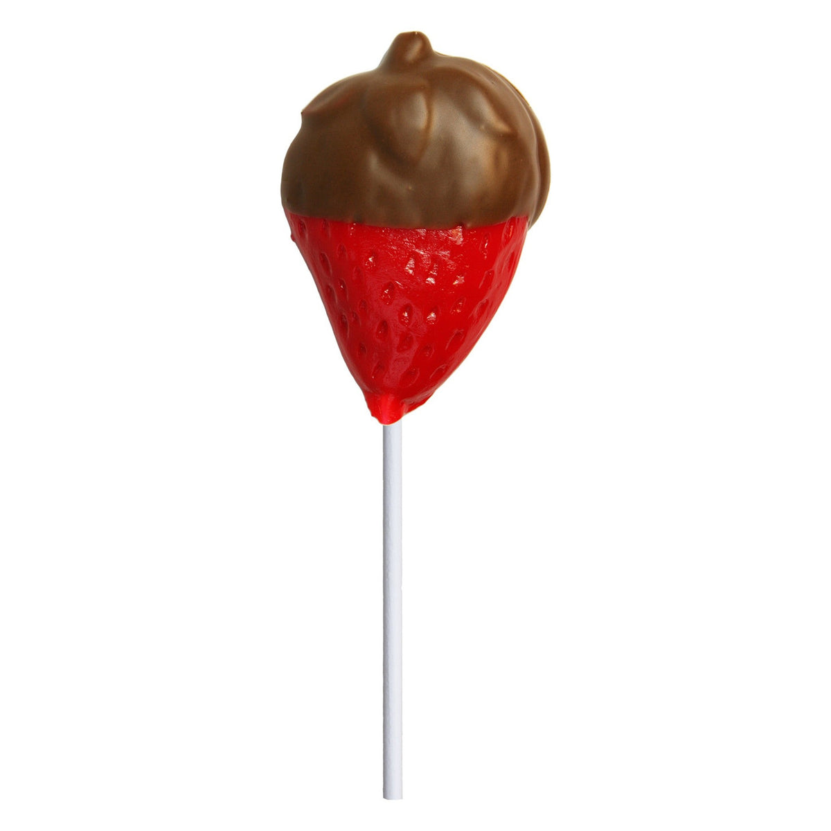 Chocolatey-Dipped Strawberry Lollipops - Bulk