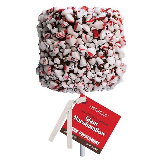 Giant Marshmallow Pops - Peppermint Dark Chocolatey Coating - Bulk