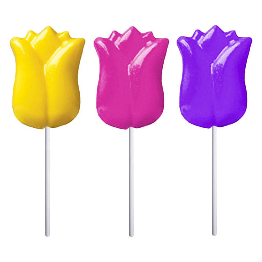 Tulip Flower Lollipops - Assorted - Bulk