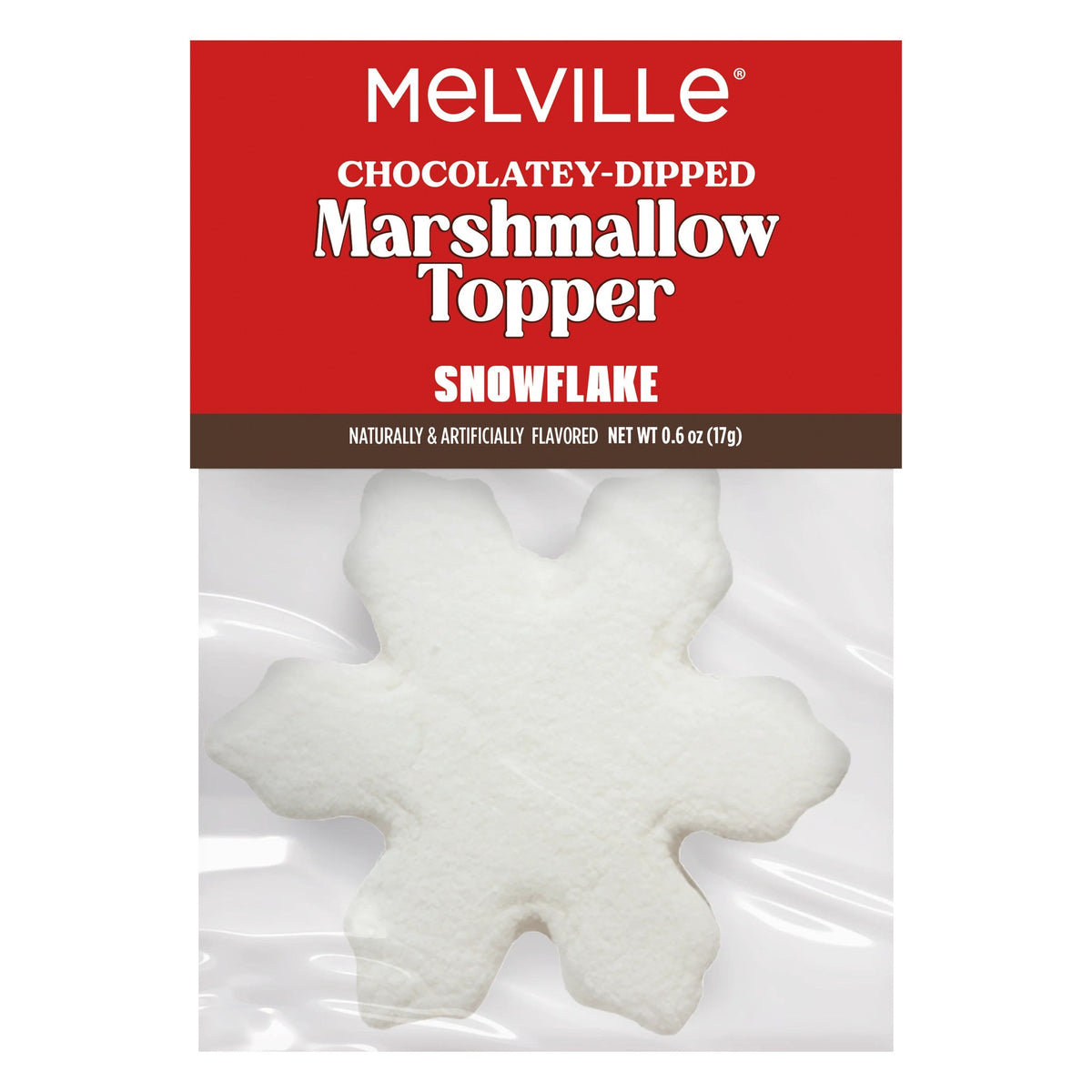 Snowflake Marshmallow Toppers - Plain - Bulk