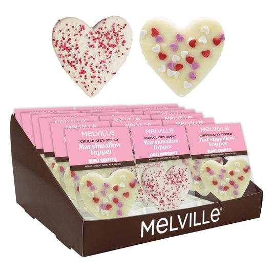 Valentine Heart Marshmallow Toppers - Assorted - Bulk