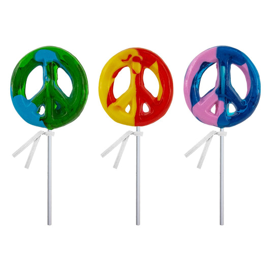 Peace Sign Asst Lollipops - Bulk