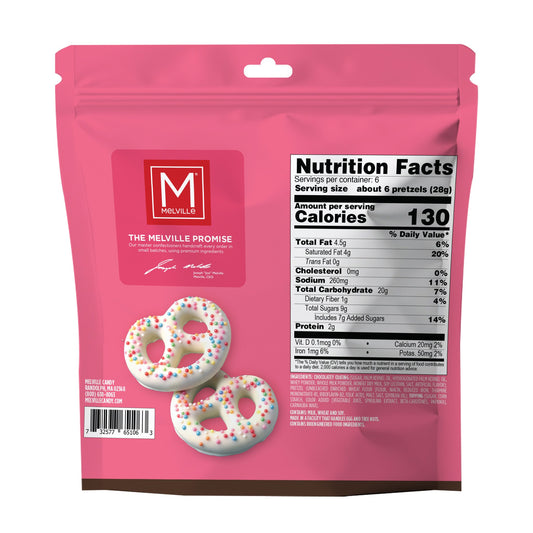 Birthday Cake Mini Pretzels - Back Panel