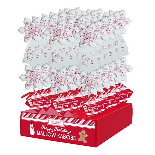 Peppermint Snowflake & Tree Marshmallow Kabobs