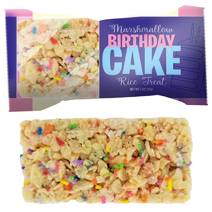 Indulgent Marshmallow Rice Treats - Birthday Cake