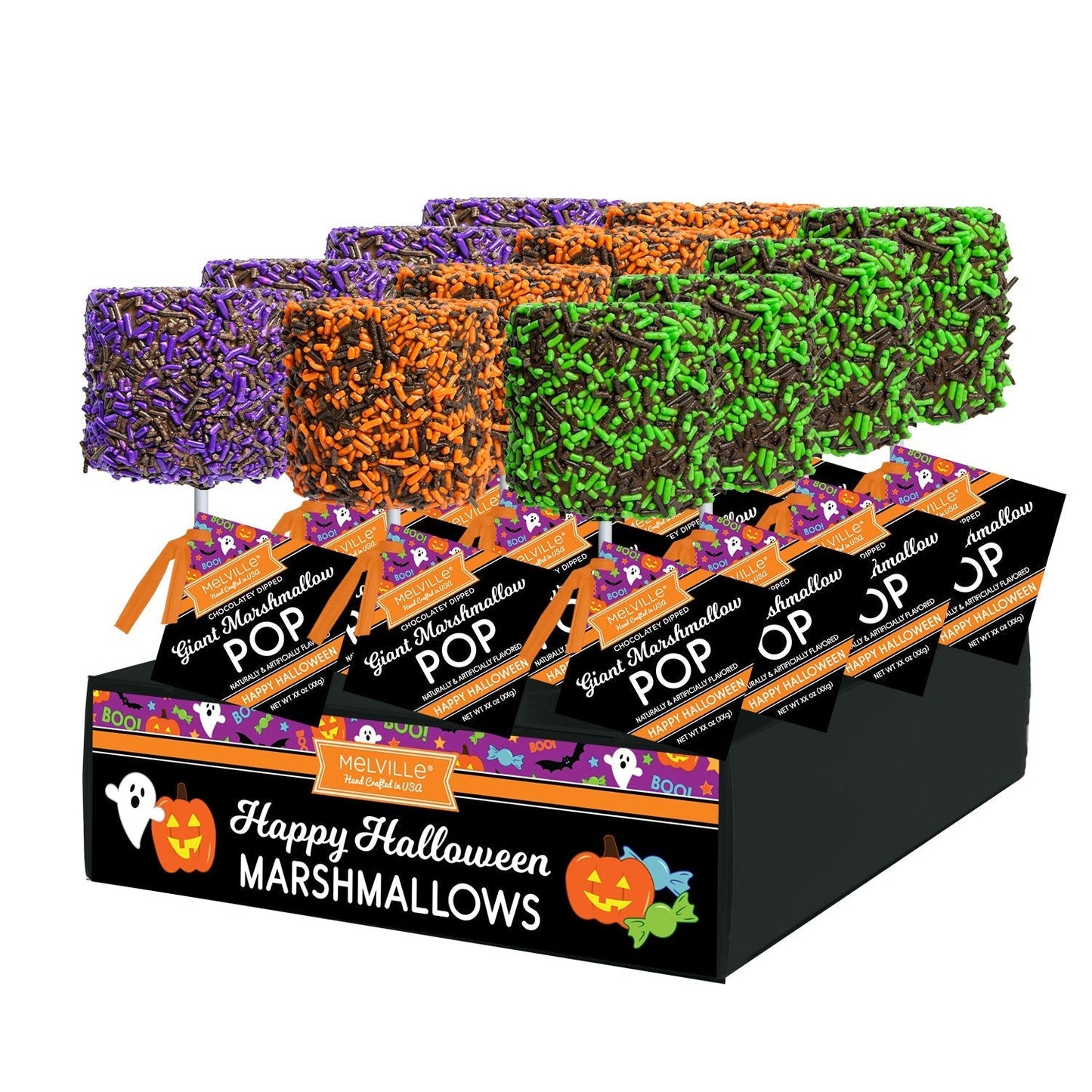 Giant Marshmallow Pops - Assorted Halloween