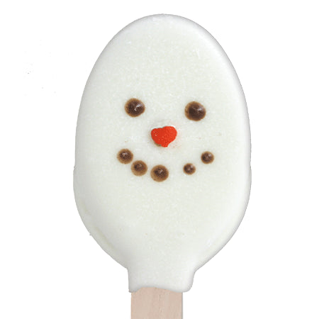 Snowman Face White Chocolatey Spoons