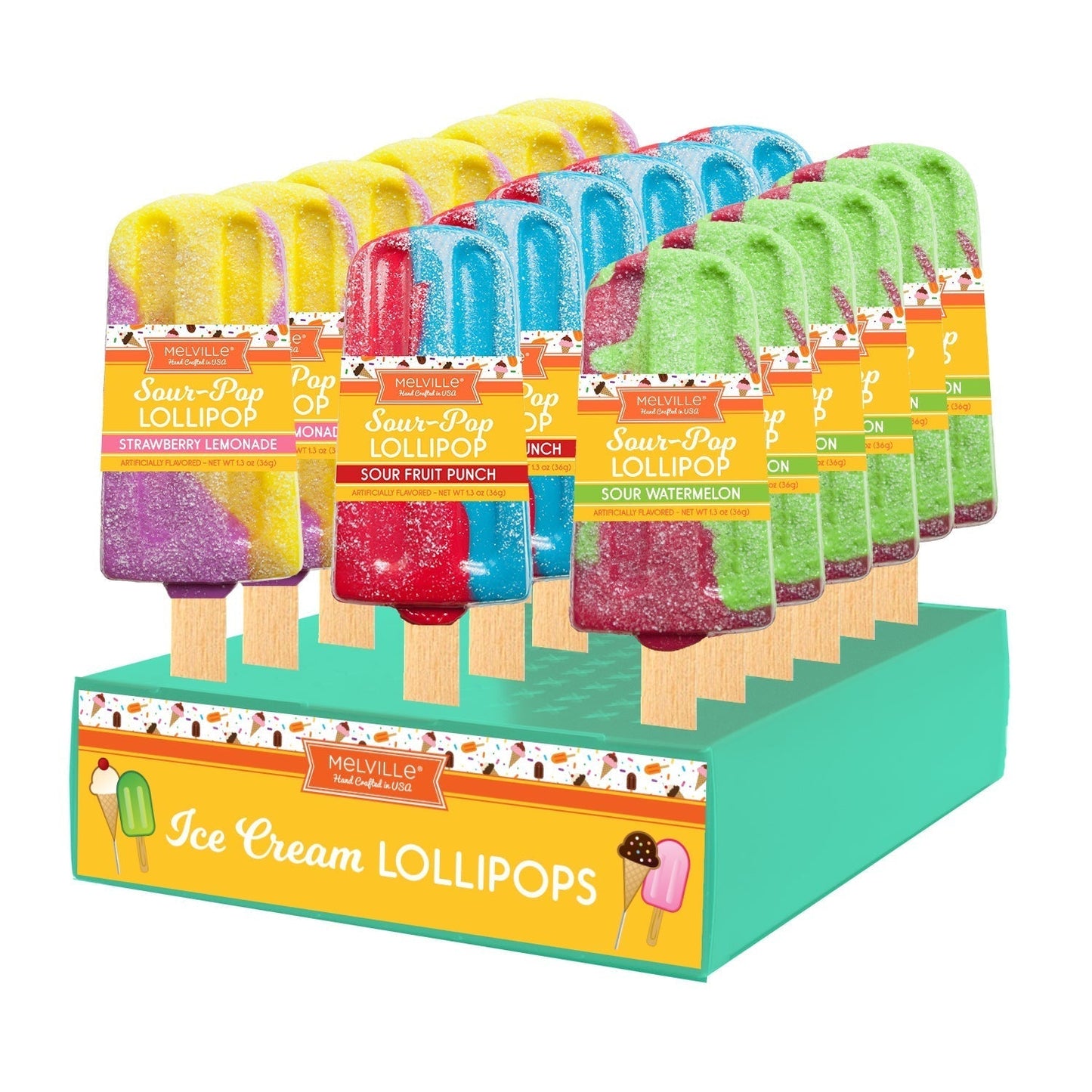 Sour Pop Lollipops - Assorted