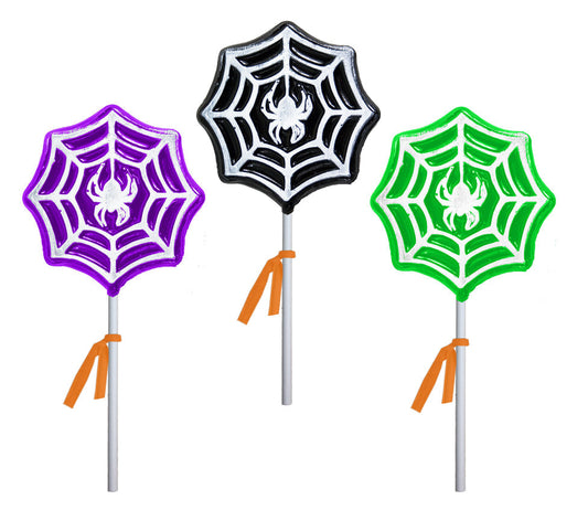 Frosted Spiderweb Lollipops - Assorted