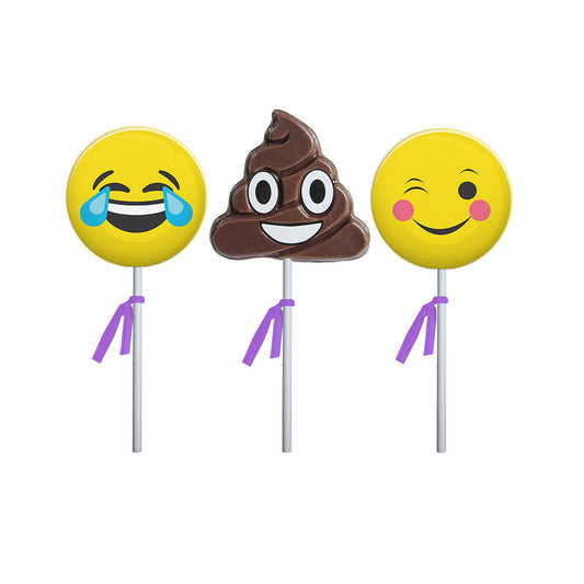 Emoji & Poop Lollipops - Assorted
