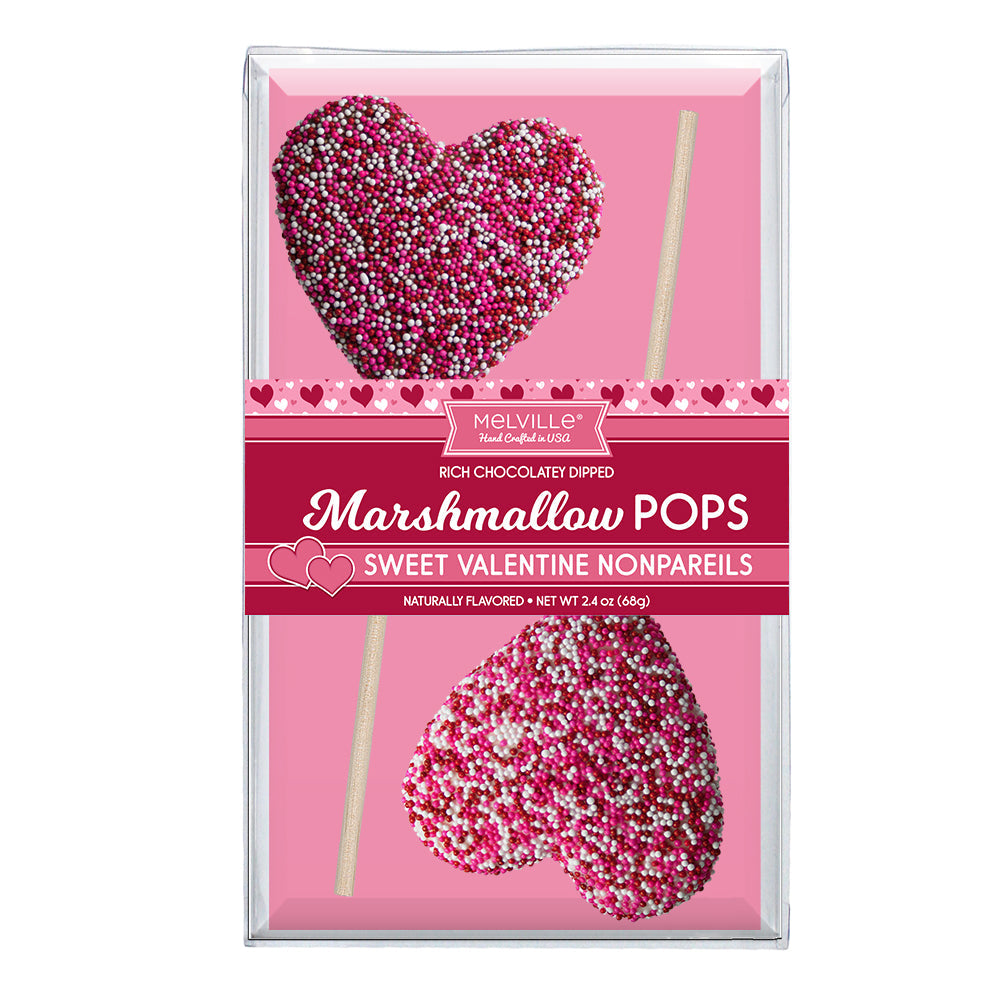 Heart Nonpareils Marshmallow Pops