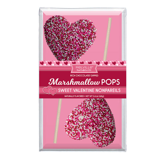 Heart Nonpareils Marshmallow Pops