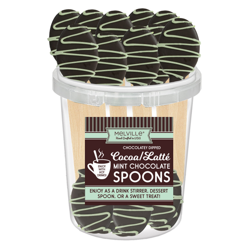 Cocoa-Latte Mint Chocolatey Dipped Spoons