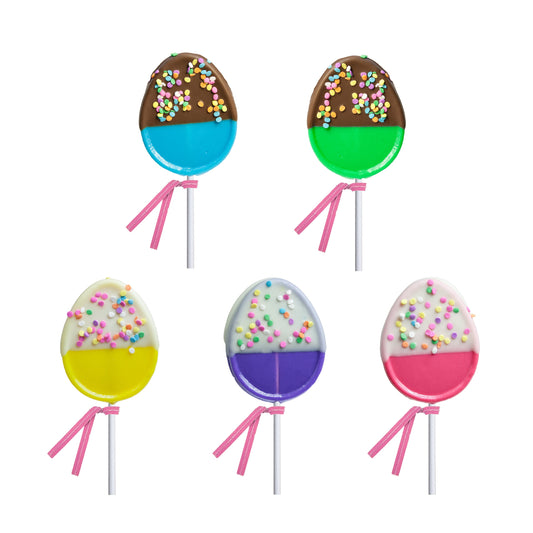 Chocolatey-Dipped Confetti Egg Lollipops - Assorted 3