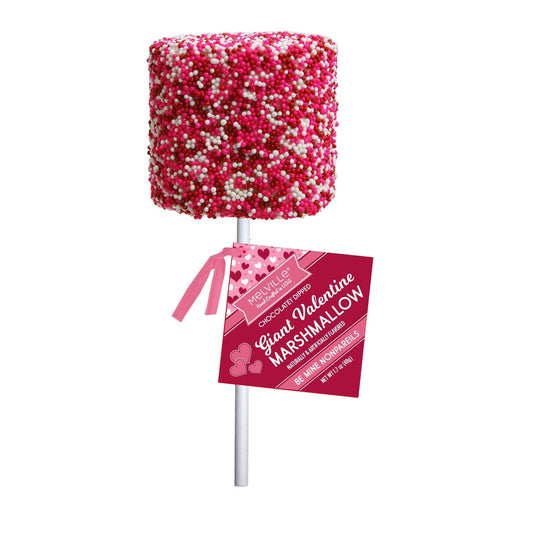 Giant Marshmallow Pops - Nonpareils White Chocolatey Coating
