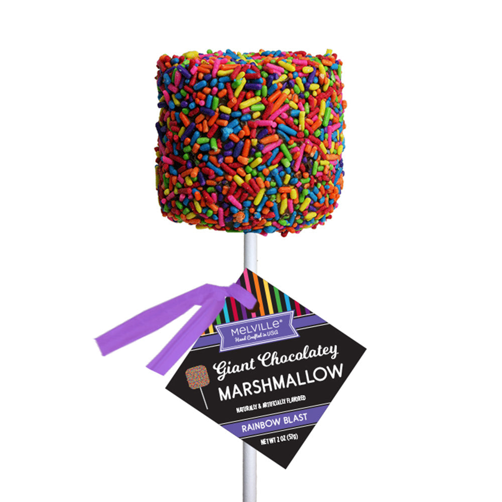 Giant Marshmallow Pops - Rainbow Sprinkle