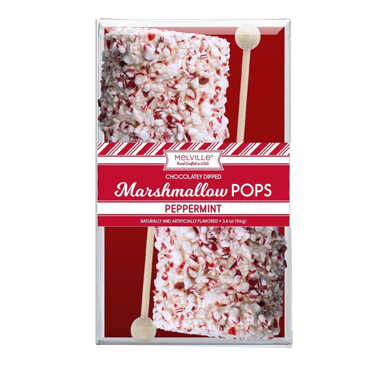 Giant Marshmallow Pops - Peppermint White Chocolatey Coating