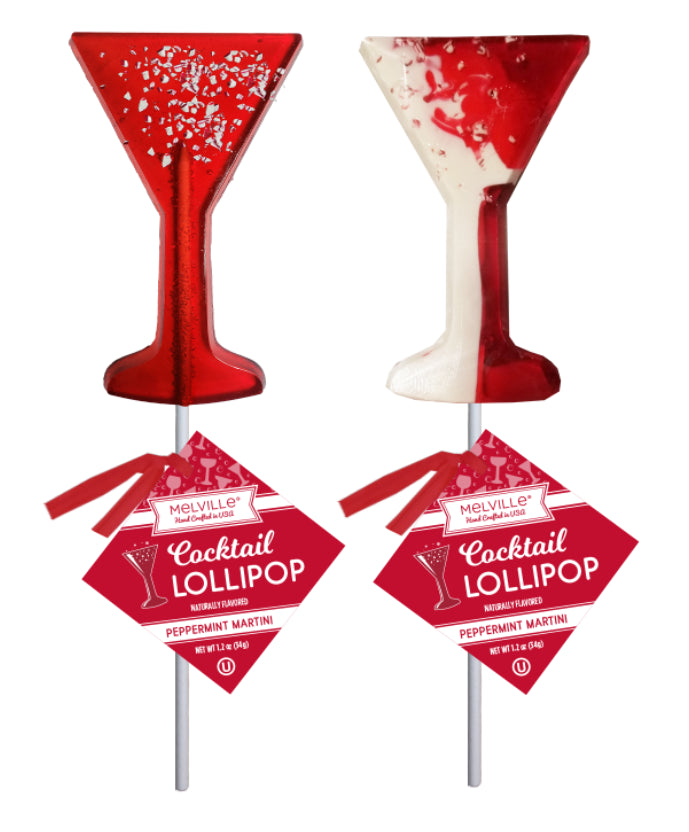 Peppermint Martini Lollipops - Red & Swirl