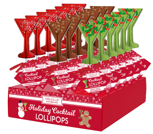Holiday Martini Cocktail Lollipops - Assorted