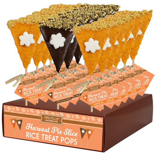 Rice Treat Pie Pops, Pumpkin & Chocolatey Cream