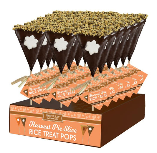 Rice Treat Pie Pops, Pumpkin & Chocolatey Cream
