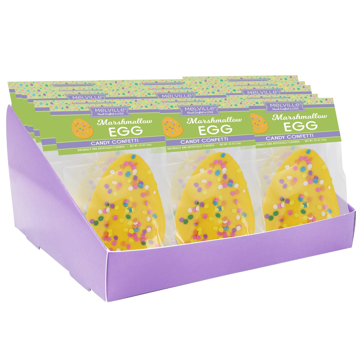 Marshmallow Egg Toppers - Chocolatey Dipped with Pastel Confetti