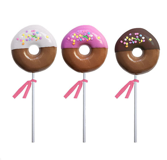Dipped Confetti Doughnut Lollipops