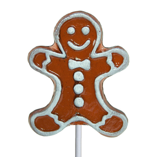 Frosted Gingerbread Man Lollipops