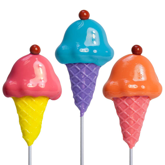 Ice Cream with Cherry Lollipops - Assorted