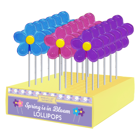 Spring Daisy Lollipops - Assorted | Hand-Poured – Melville Candy Spring Daisy Lollipops - Assorted | Hand-Poured – Melville Candy