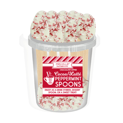 Peppermint White Chocolatey Dipped Spoons