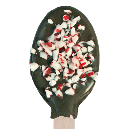 Peppermint Dark Chocolatey Dipped Spoons