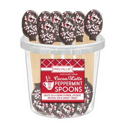 Peppermint Dark Chocolatey-Dipped Spoons