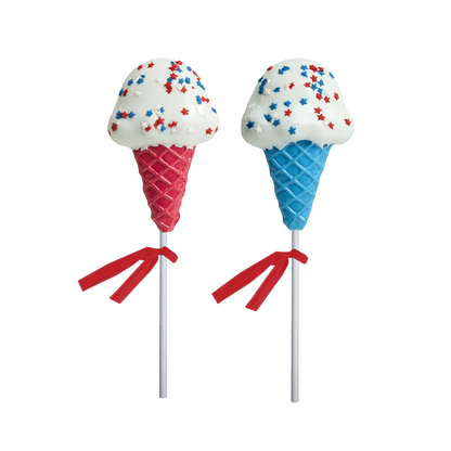 Patriotic Confetti Ice Cream Lollipops - Assorted