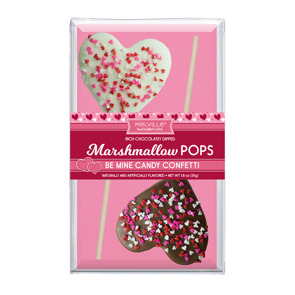 Heart Confetti Marshmallow Pops - White & Milk Choc. 3