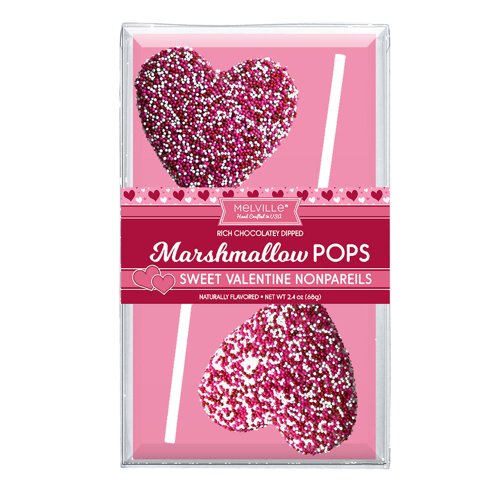 Heart Nonpareils Marshmallow Pops