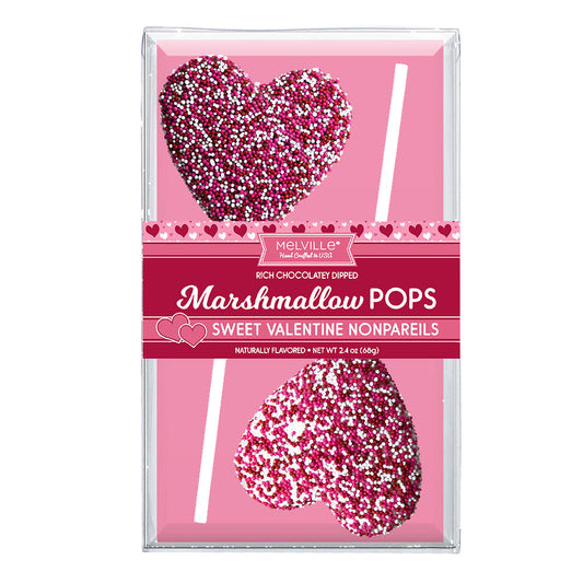 Heart Nonpareils Marshmallow Pops