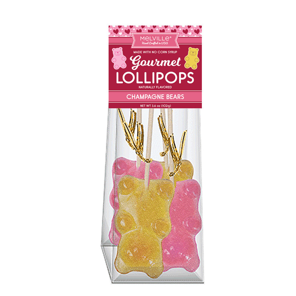 Champagne Bear Lollipops - Assorted