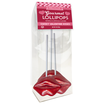 Glitter Lip Lollipops - Red & Pink