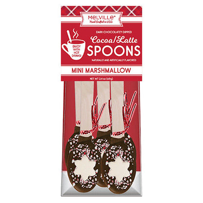Peppermint Snowflake Marshmallow Chocolatey-Dipped Spoon